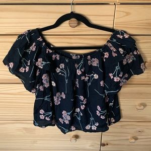 NWOT Flynn Skye Cherry Blossom Off the Shoulder Top